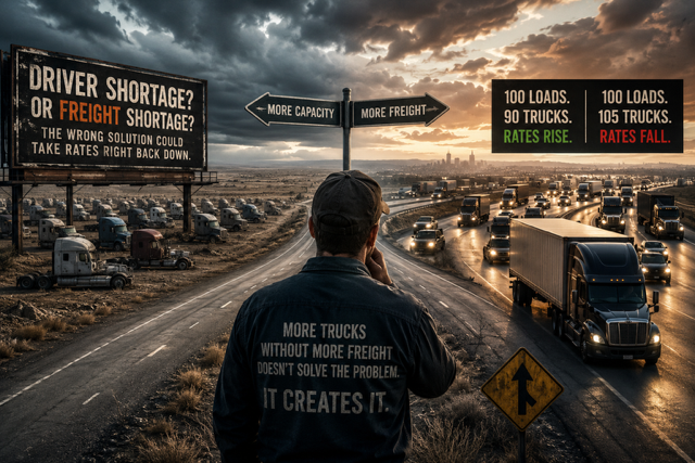 THE TRUCKING INDUSTRY MAY BE TRYING TO “FIX” THE VERY THING THAT IS FINALLY RAISING RATES